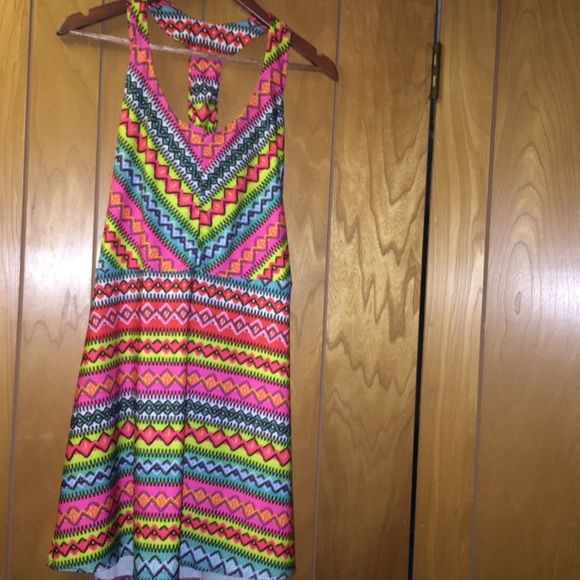 Nanette Lepore Summer Dress Neon Geometric Print - Picture 5 of 8